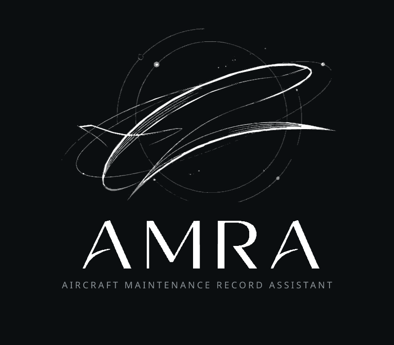 AMRA — Aircraft Maintenance Record Assistant, with an orbital aircraft mark